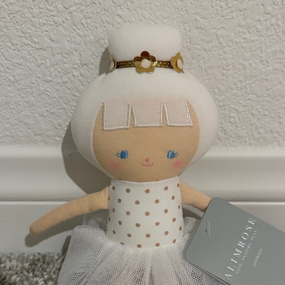 Alimrose Gold Tutu Ballerina Doll - White & Gold - Picture 2 of 4
